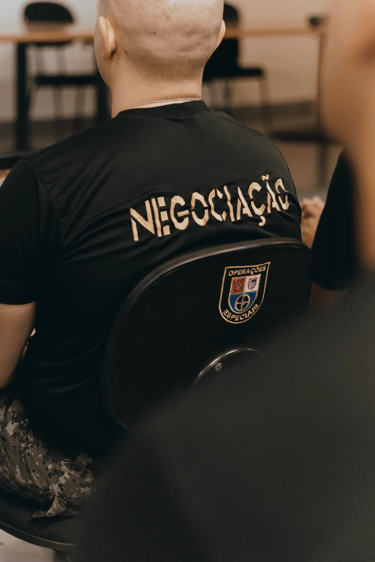 Detalhe de participante durante um módulo de negociação.